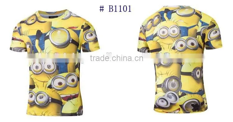 Short Sleeve T shirt with 3D Full Printing for Wholesale