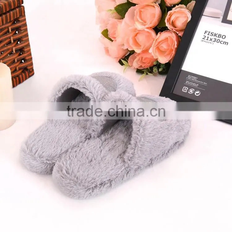 hot selling nice and warm grey heart point fashion slippers