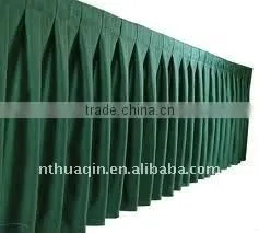 Polyester table skirting wedding table skirt cover table skirt for banquet polyester table skirt satin table skirting