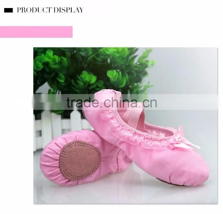 New Fashion Girls Canvas Soft Sole Lace Shoes Children Kids Ballet Dance Shoes