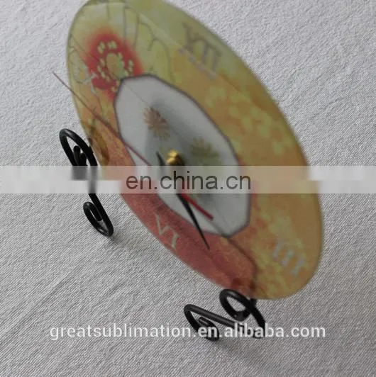 sublimation personalized christmas glass clock