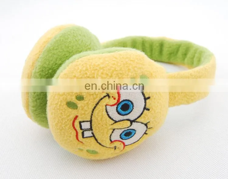 Funny ear muffs, cartoon ear muffs ,polar fleece earmuff,plush ear muff
