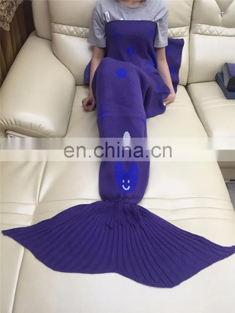 Mermaid Tail Blanket Warm and Soft Blankets For Kids And Adults Bedding Wrap