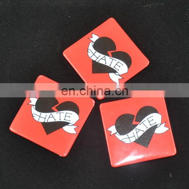 New arrived craft eco-friendly craft-tin square bedge for decoration