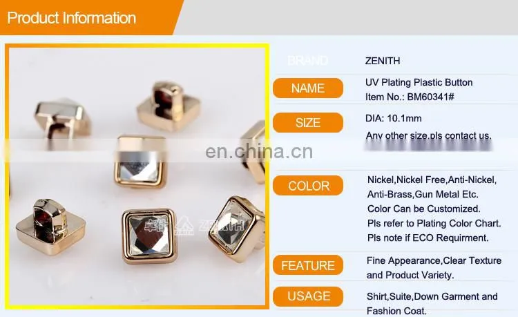Polyester Shirt Button Popular Wholesale Uv Plating Resin Shirt Button BA60341