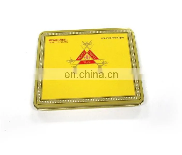 Popular cell battery cigarette tin case with window