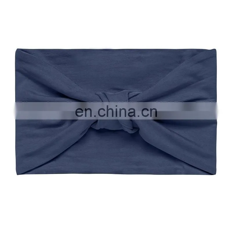 Custom solid color moisture wicking headband fabric summer headband