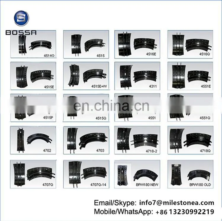 4515 Brake Shoe, 4515 Brake Shoe Suppliers and Manufacturers at China