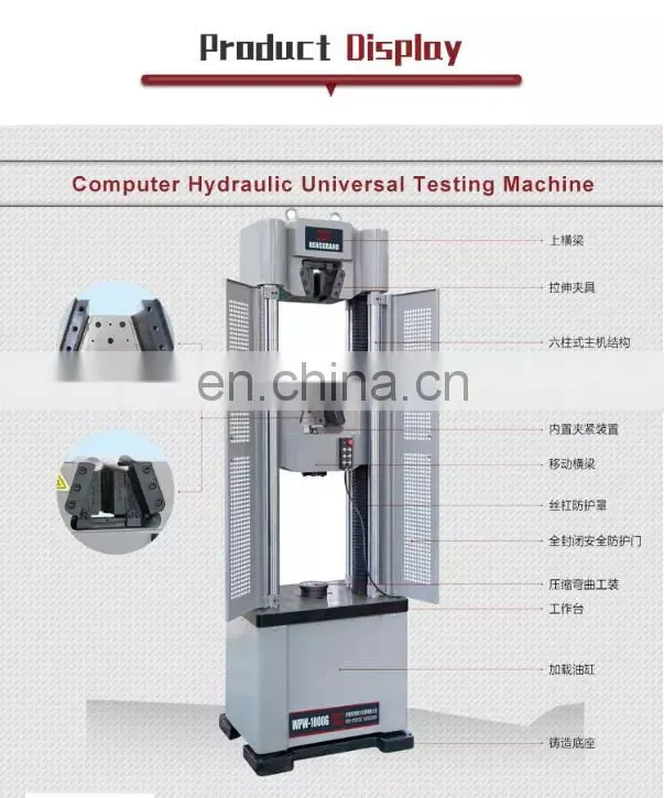 WAW-600G 60Ton 600kn Computer-control Hydraulic Universal Tensile Strength Testing Machine For Steel Wire Rod