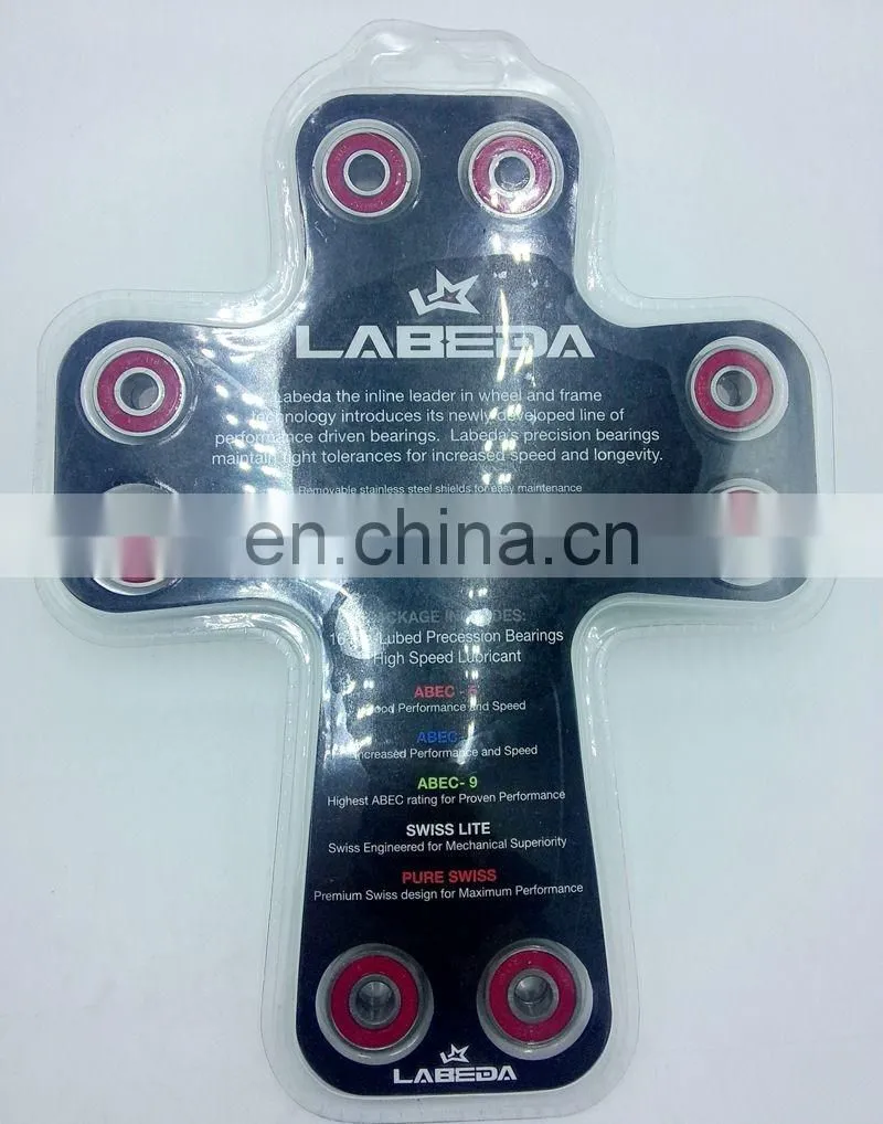 Fast speed high precision swisslite deep groove ball bearing 608 rs 608rs for skating inline skate