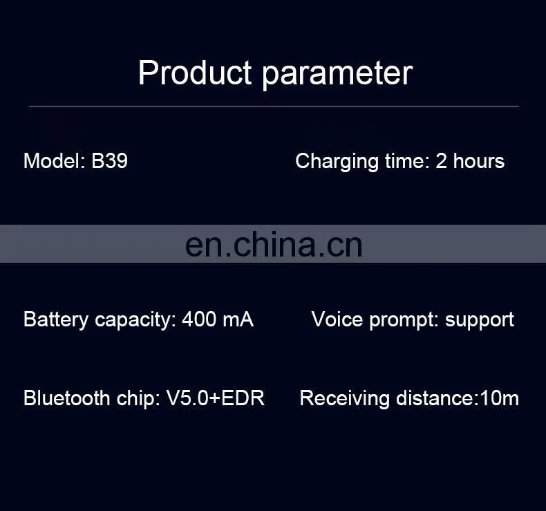 Headphones Wireless 2020 News Product Odm & Oem Factory Wholesale B39 Mobile Phone Wireless Ear Earphones Headphones