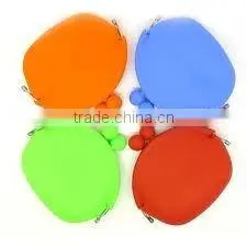 attractive silicone smart wallet , fancy silicone coin purse,coin purse with zipper
