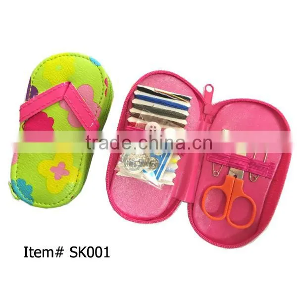 PVC pouch heart patterns sewing manicure set gift for mother sewing kit sewing set