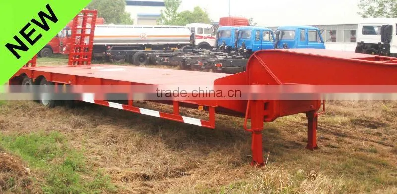 Red 2 axles trailer semi trailer exvacator transport trailer 0086-13635733504