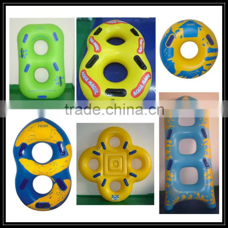 PVC infatable 2 seats water sport tubes
