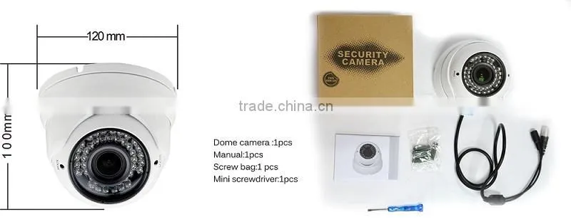 1/3 Inch CMOS 960P TVI camera 2.8-12mm Vari Focal Lens ir 40 Meter dome camera 1.3MP TVI Dome Camera Support IP66 metal housing