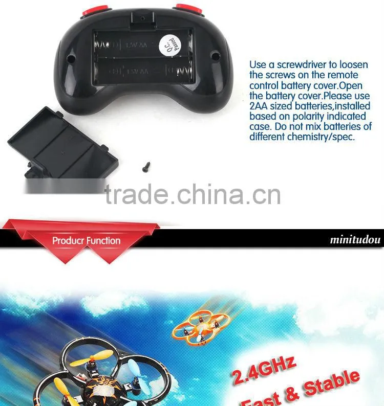 2014 new product micro quad copter U207 2.4G 6-axis the smallest rc quadcopter mini drone