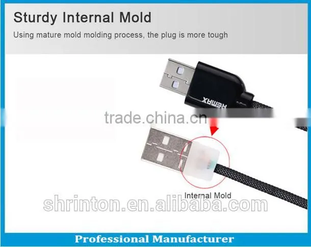 Remax Super Quality 1M length Black color Micro USB Mobile phone Data Cable