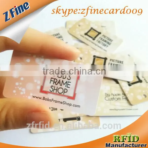 NON-STANDARD small invitation pvc card nice design with ring
