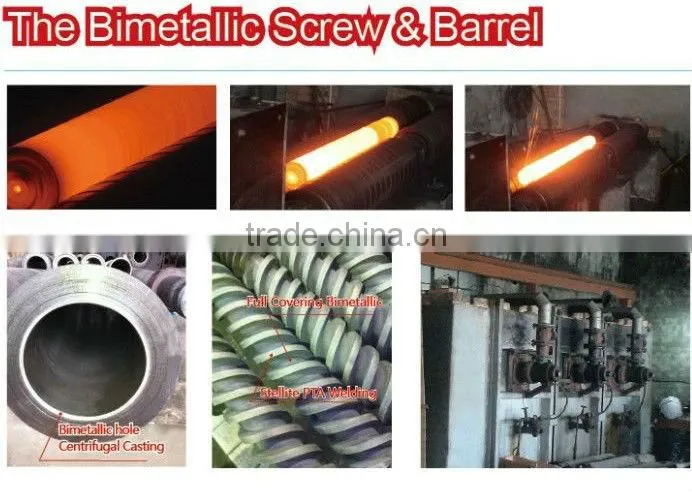Injection screw and barrel