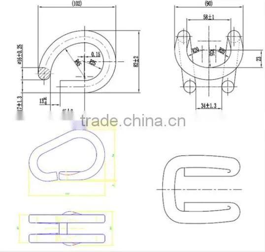 Railway track E Elastic Clip, rail fastening systems