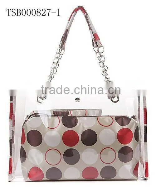 hot sale fashion transparent beach bag