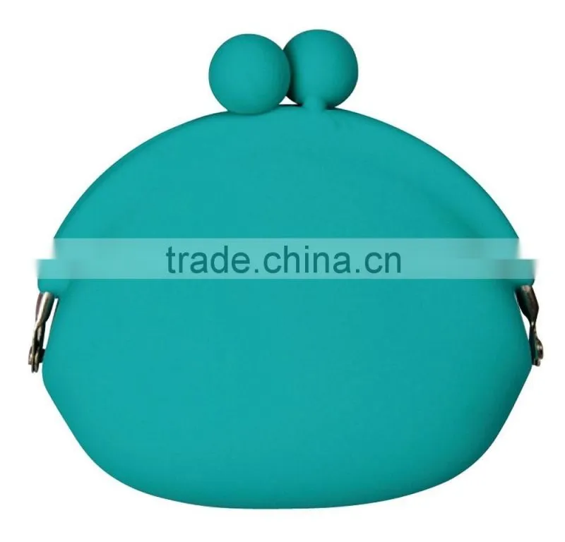 Purple color custom silicone coin purse