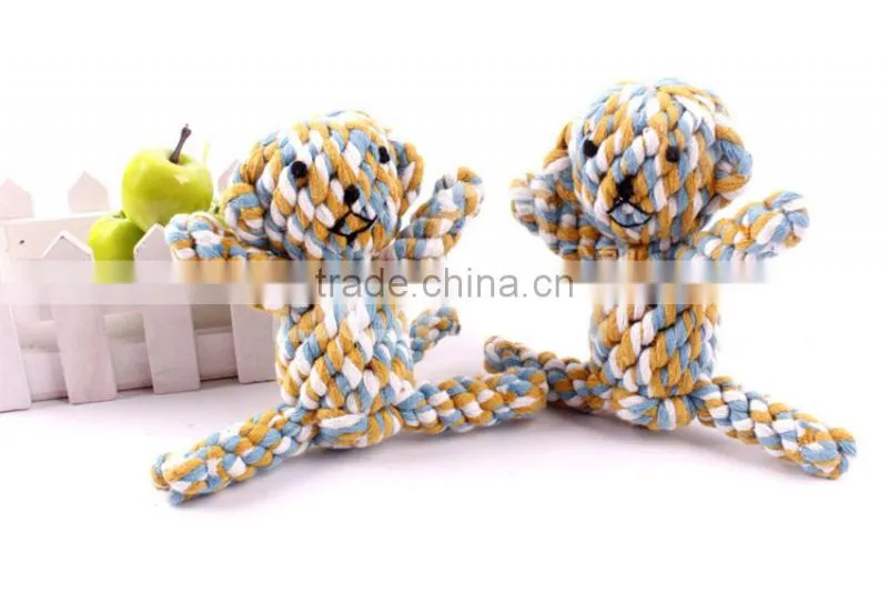 monkey animal shape cotton rope wonder pet toys