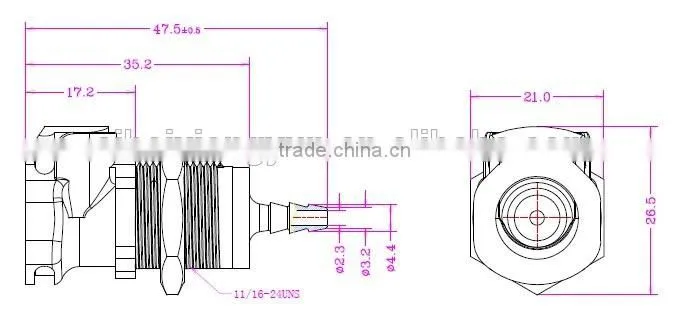 1/8" POM/EPDM Plastic Quick coupling BP1602PH