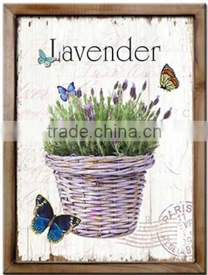 Decorative bule flowers and butterfly printing wall paint