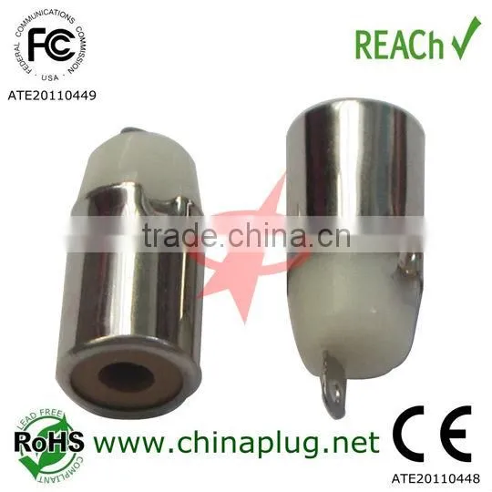 Nickel plated brown plastics rca plug connector