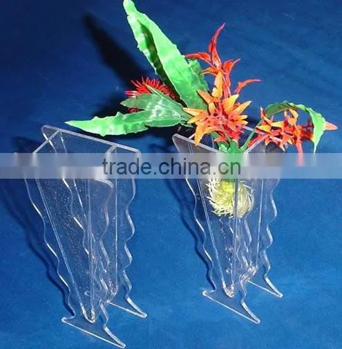 Modern design lovely shape home decoration clear acrylic flower vase