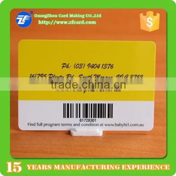 Pretty CR80 PVC Plastic Bar Code Membership Cards