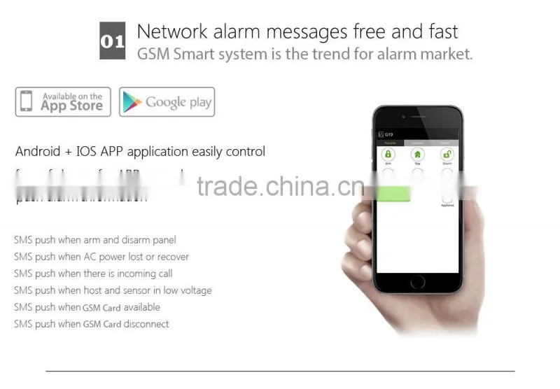 2016 KERUI high-tech wifi anti-burglar gsm security wireless smart security alarm system
