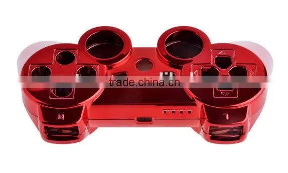 Red Chrome Faceplate for PS3 Wireless Controller Chrome housing for PS3 controller full shell and full set buttons