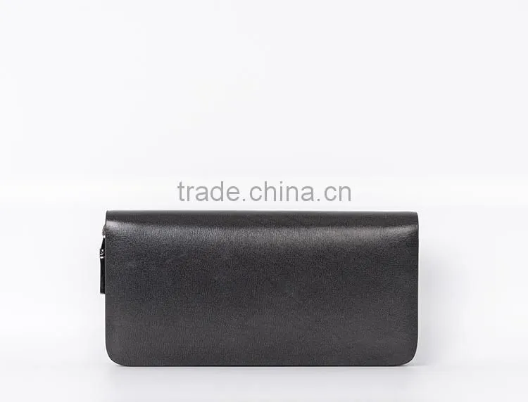 Genuine Leather Men Wallets Business Card Holder Coin Purse Men's Long Zipper Wallet Leather