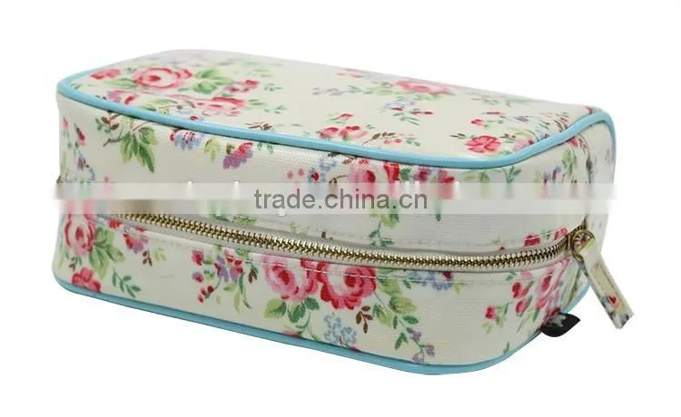 PVC coated canvas make up waterproof cosmetic bag
