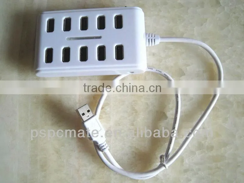 RIXES 10 Ports High Performance USB 2.0 HUB Plug and Play