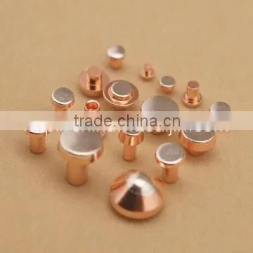 silver tin AgCdO bimetal contact rivets has good electrical contact property