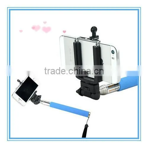 wirless Self-lock Extendable Monopod + Tripod Mount Adapter + Phone Clip Holder for Camera for iPhone Samsung Phone