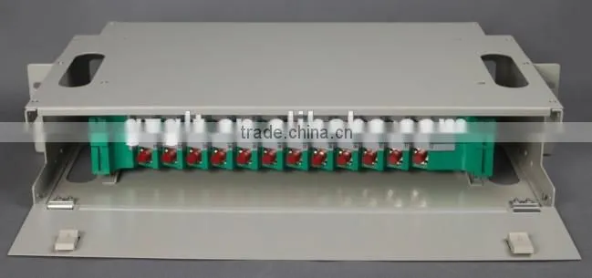 Best Fiber Optic Distribution Frame ODF With Adaptor For 12,24,48,72,96,144 Cores
