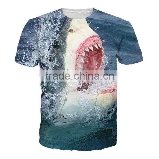 Wholesale custom logo 3d sublimation printed t-shirt,blank printing 3d t shirt from China