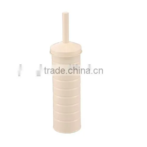 galvanized metal round toilet brush with holder with plastic brush