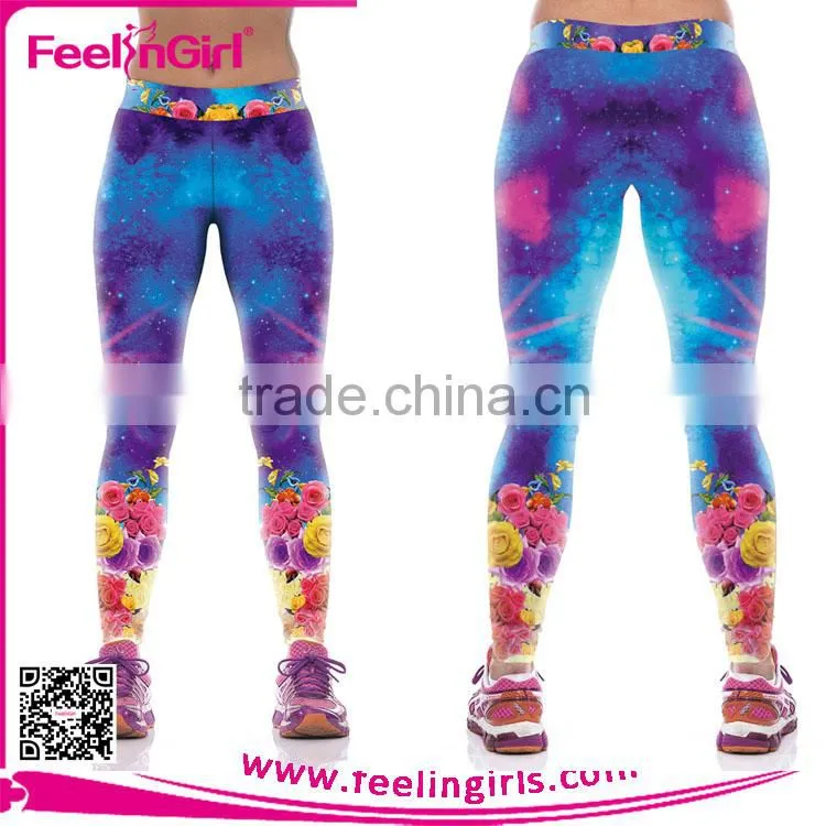 Accept Paypal Digital Print Women Sport Leggings Running Leggings