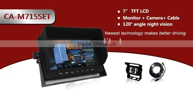car camera system 7 inch hdmi input car monitor for car/bus/truck