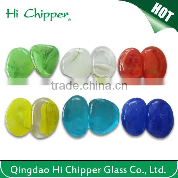 Black colored diamond shape glass gemstone for fire pit