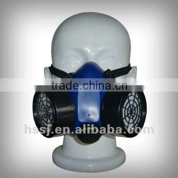 2016 hot selling chemical gas mask half face gas mask double filters gas mask 6200 chemical gas mask made in China