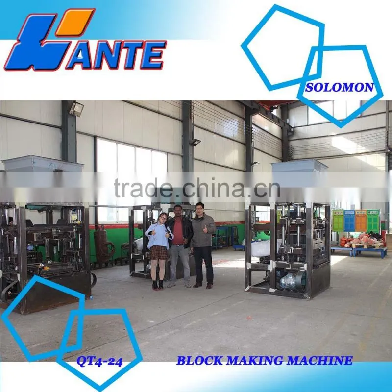 QT4-24 concrete hollw block making machine for sale