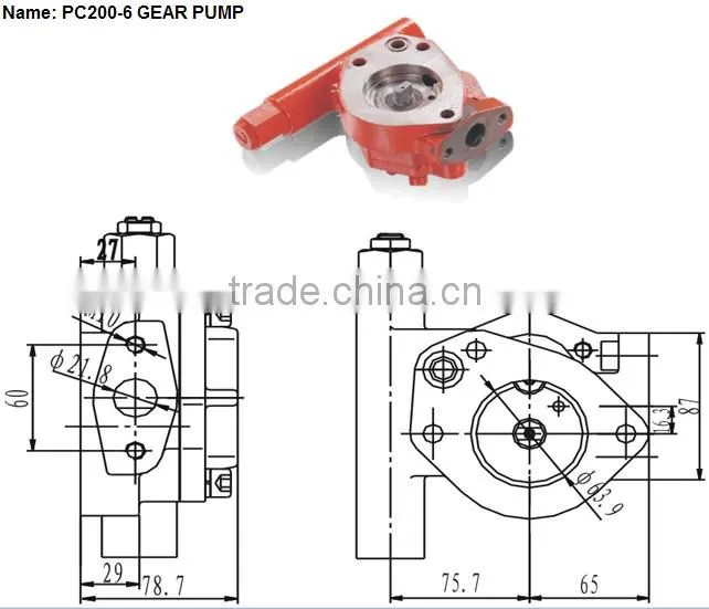 Sell KYB brand gear pump for P20250A-13 P20350A P30350A-14