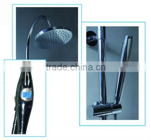 Wall-mounted Raining Shower Set with LED light